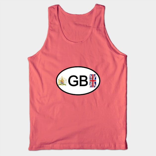 Great Britain car country code Tank Top by Travellers